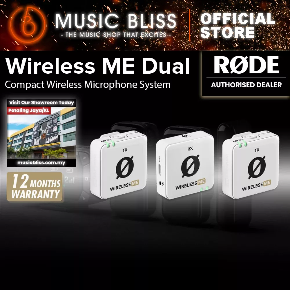 Rode Wireless ME Dual Clip-on Microphone System – White