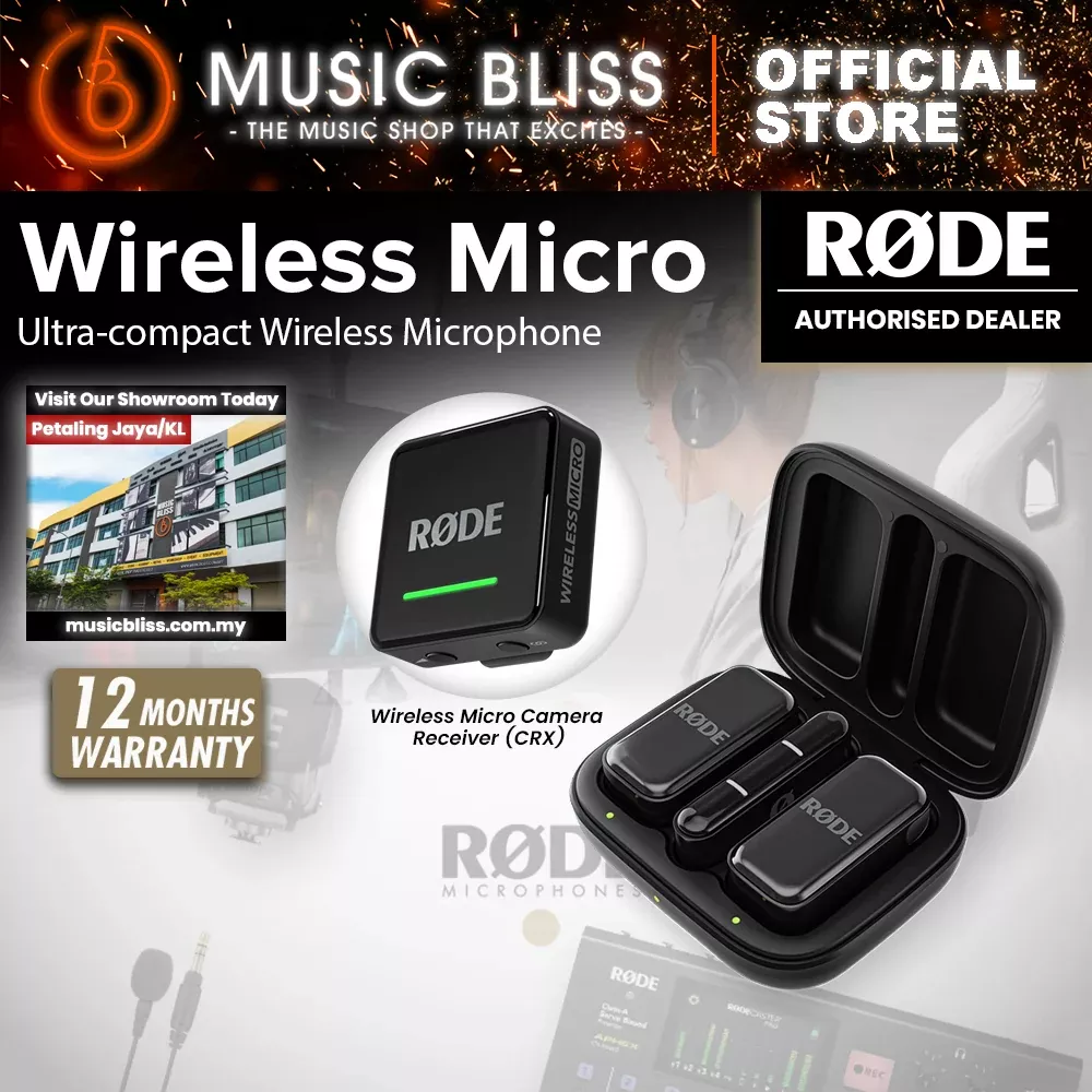 Rode Wireless Micro Ultra 2TX+1RX Compact Wireless Mic for Type C - Black