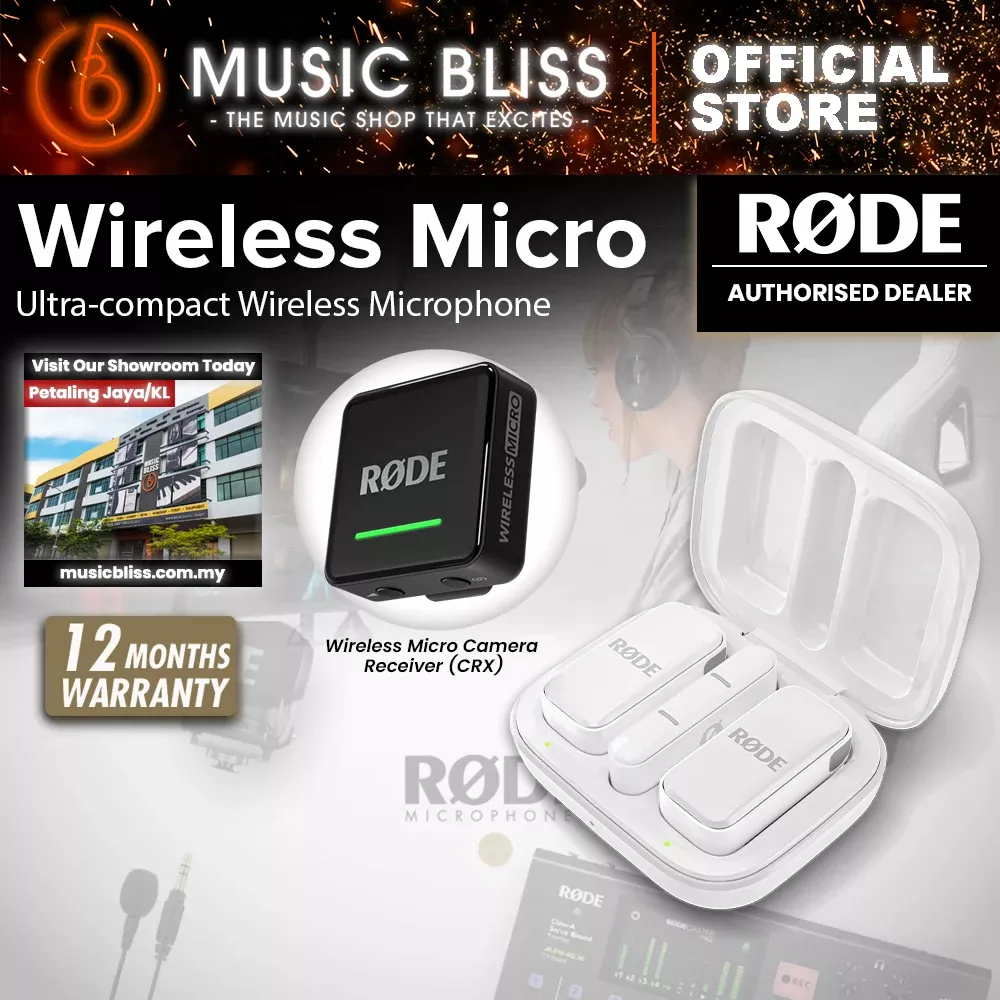 Rode Wireless Micro Ultra 2TX+1RX Compact Wireless Mic for Type C - White