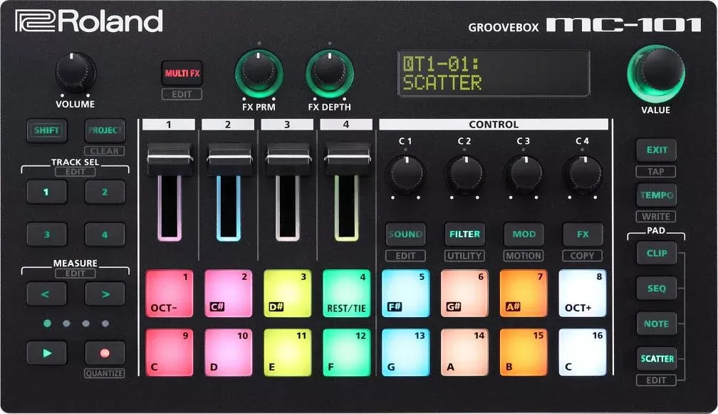 Roland MC101 Groovebox Compact Live Sequencer and Synth