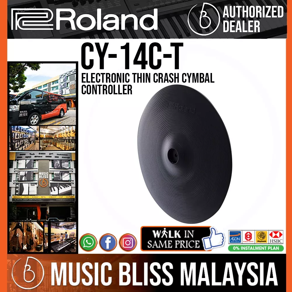 Roland V-Cymbal CY-14C-T Electronic Thin Crash Cymbal Controller