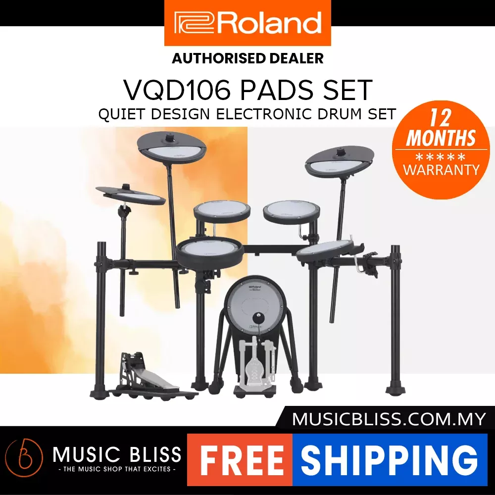 Roland V-Drums Quiet Design Electronic Drum Set - Pads Only
