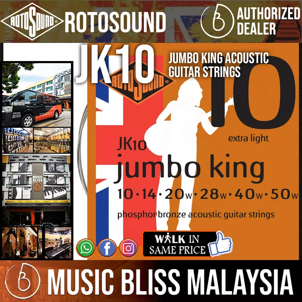 Rotosound JK10 Jumbo King Acoustic Guitar Strings (10-50)