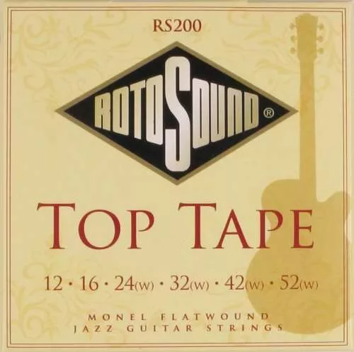 RotoSound Top Tape Monel Flatwound Jazz Electric Guitar Strings