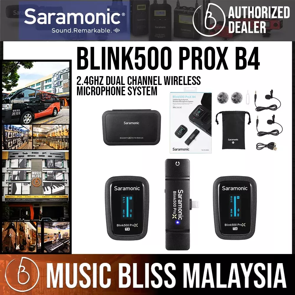 Saramonic Blink500 ProX B4 2.4GHz Dual Channel Wireless Microphone System