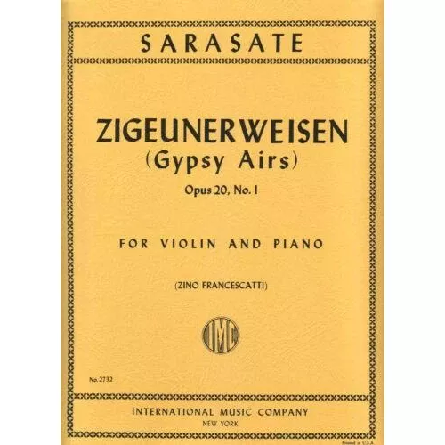 Sarasate op 20 Vln/Pno