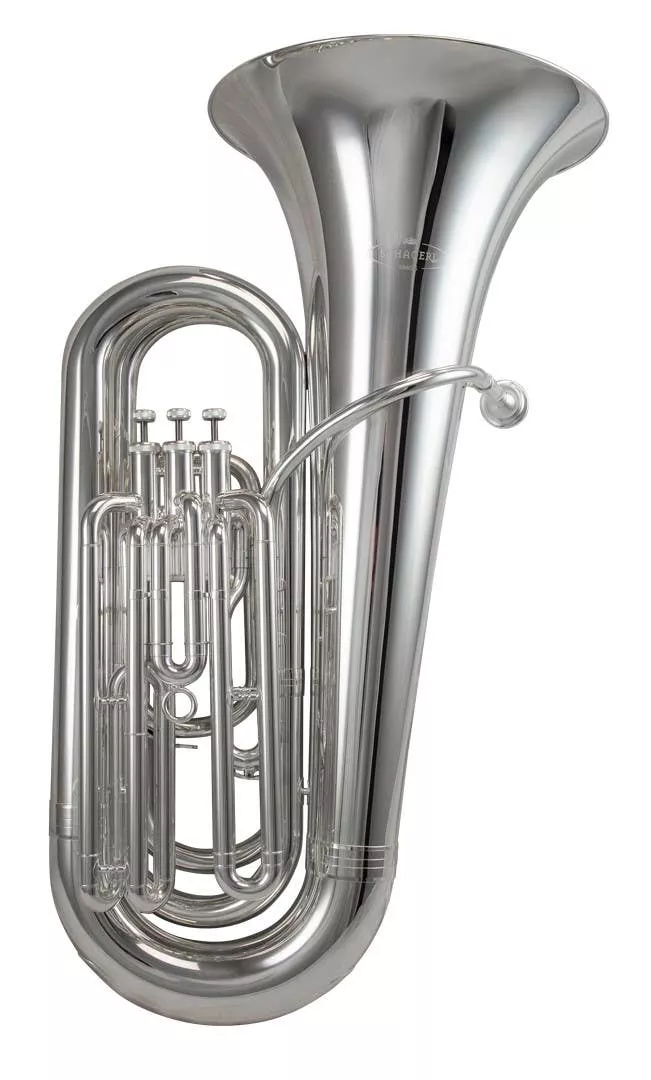 Schagerl 800S 3-Valve Compact 3/4 Bb Tuba – Silver Plated Finish