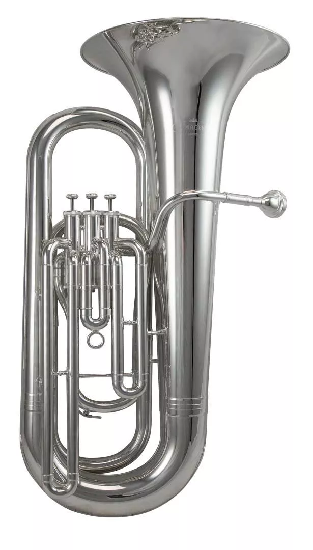 Schagerl 800S 3-Valve Compact 3/4 Eb Tuba – Silver Plated Finish
