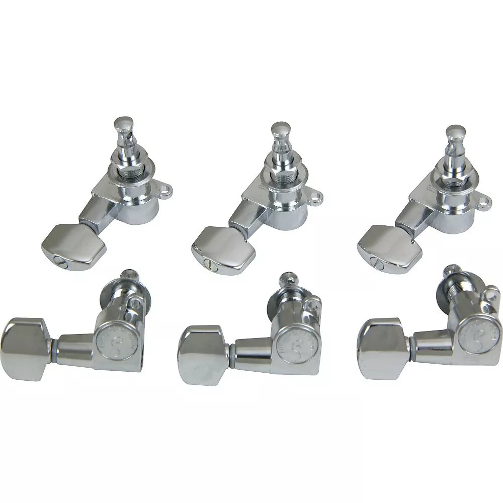 Schaller M6 Mini Tuning Machine Heads 6 In-Line Chrome
