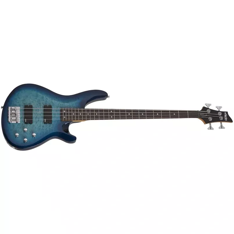 Schecter C-4 Plus 4-String Electric Bass, Ocean Blue Burst 589-SHC