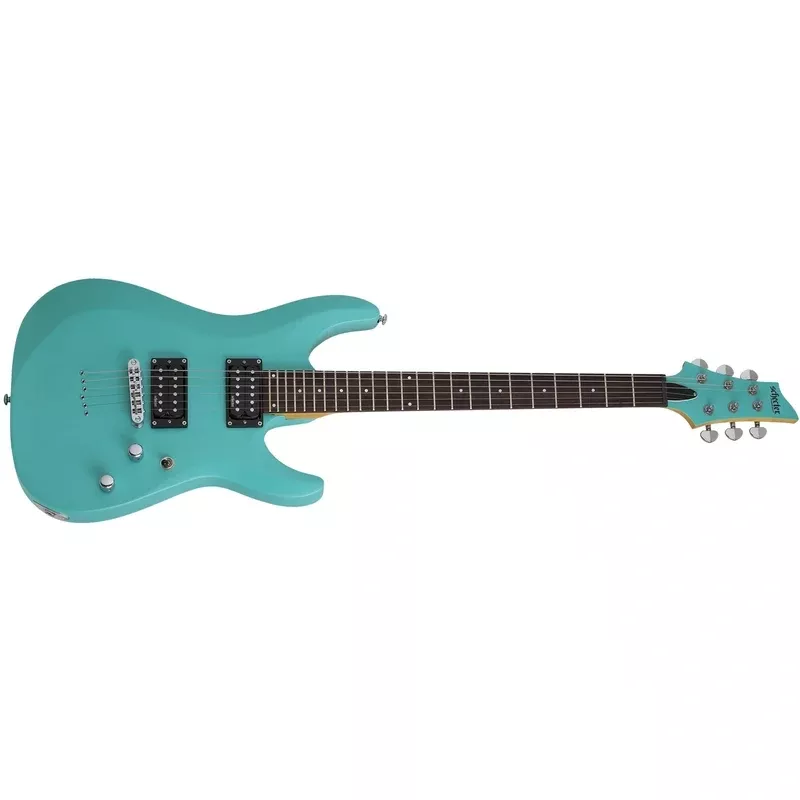 Schecter C-6 Deluxe 6-String Electric Guitar Satin Aqua 428-SHC