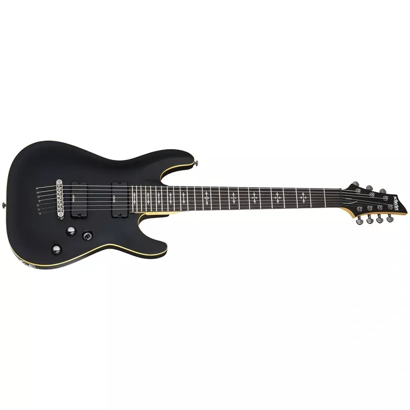 Schecter Demon-7 Electric Guitar Aged Black Satin 3662-SHC