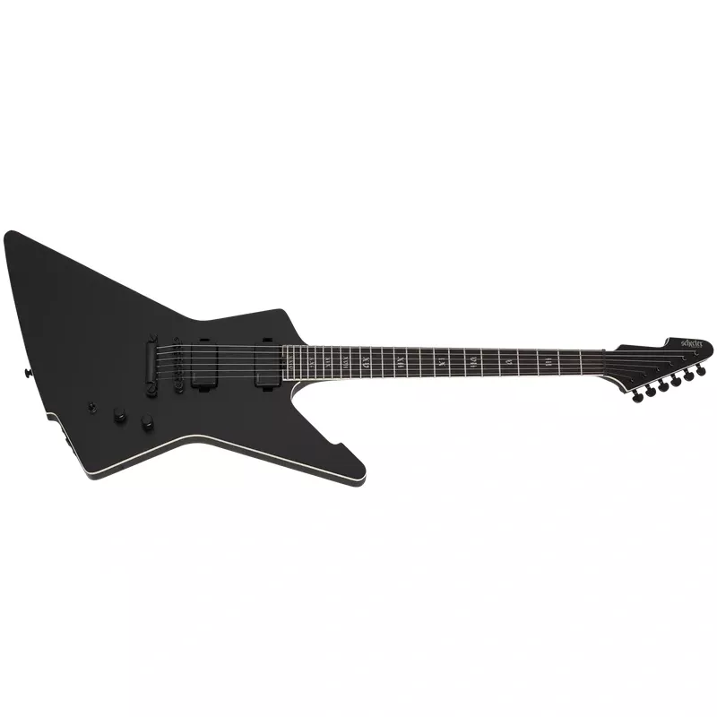 Schecter E-1 SLS Evil Twin Electric Guitar Satin Black 1343-SHC