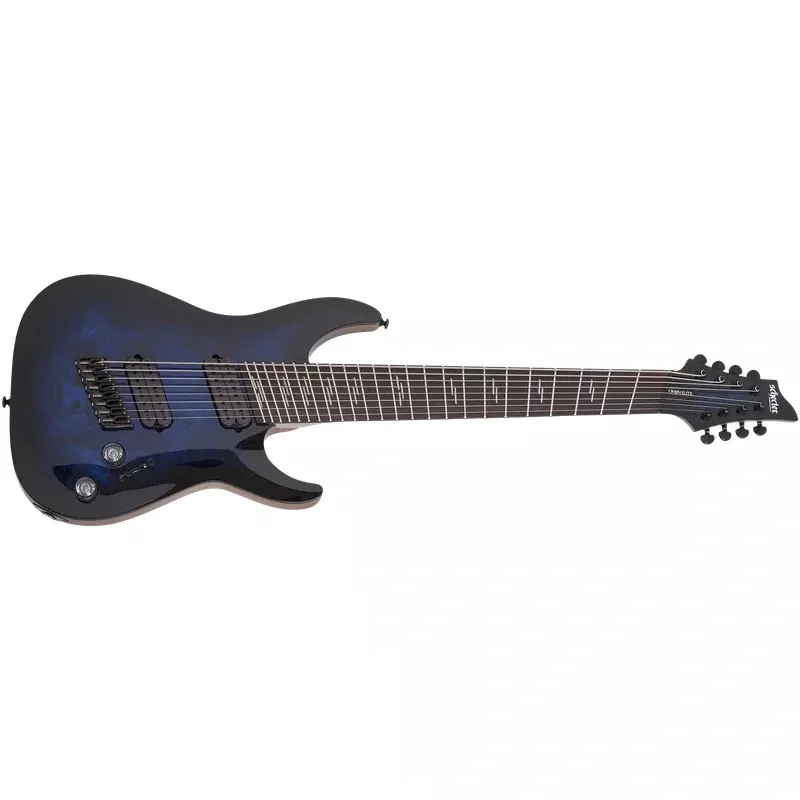 Schecter Omen Elite-8 Multiscale 8 String See-Thru Blue Burst 2467-SHC