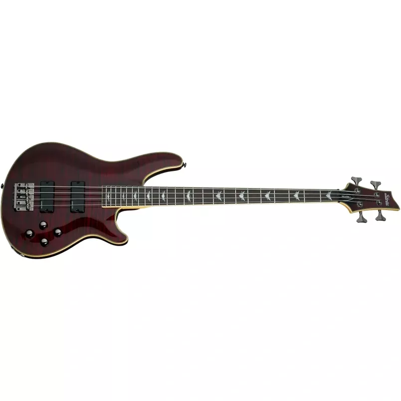 Schecter OMEN-EXTREME-4-BCH Black Cherry 4 String Bass with Schecter Diamond Bass 2040-SHC