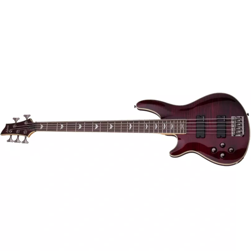 Schecter OMEN-EXTREME-5-LH-BCH Black Cherry 5 String Bass with Schecter Diamond Bass 2047-SHC