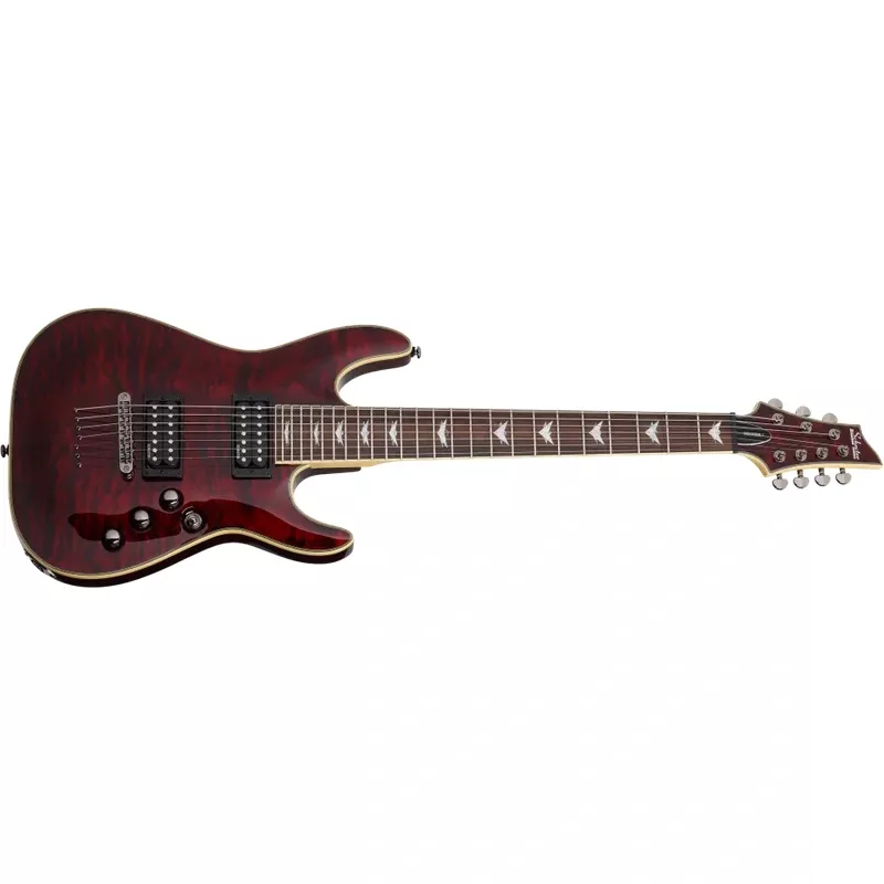 Schecter Omen Series OMEN-EXT-7-BCH Black Cherry Guitar with Schecter Diamond Plus 2008-SHC