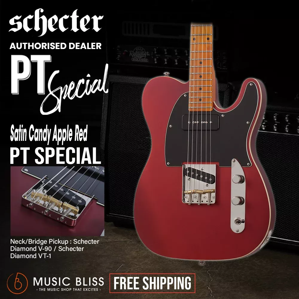 Schecter PT Special Electric Guitar – Satin Candy Apple Red