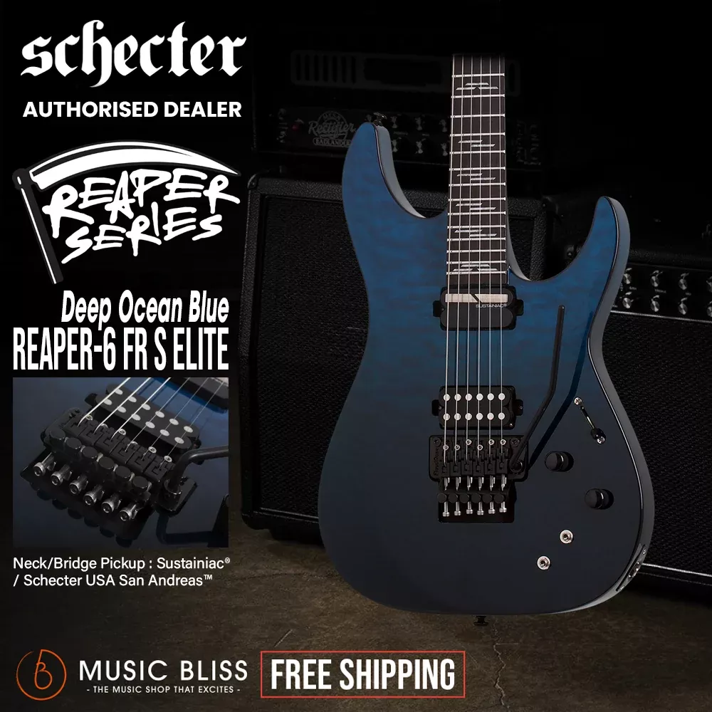 Schecter Reaper-6 Elite FR-S Electric Guitar – Deep Blue Ocean