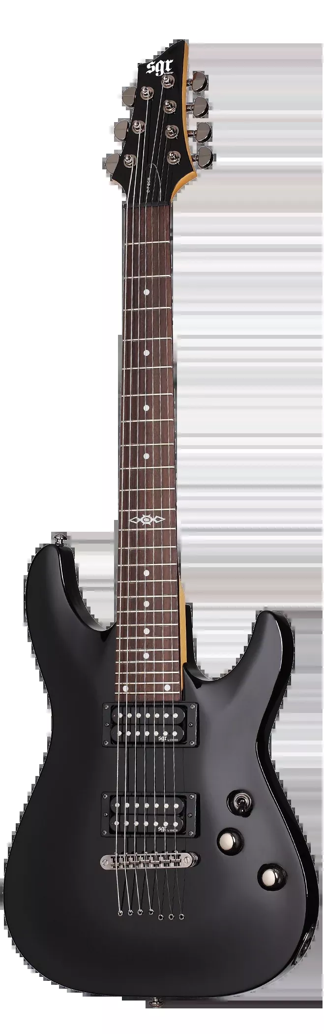 Schecter SGR C-7 Electric Guitar – Midnight Satin Black