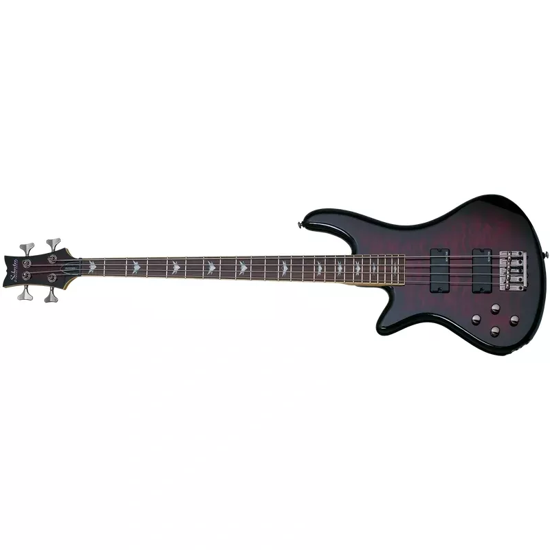 Schecter STILETTO-EXT-4-LH-BCH Black Cherry 4 String Bass with Schecter Diamond Bass 2507-SHC