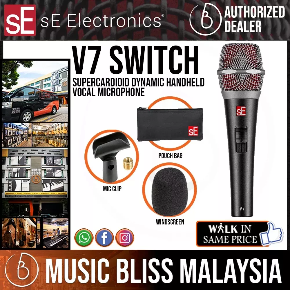 sE Electronics V7 Switch Supercardioid Dynamic Handheld Vocal Microphone