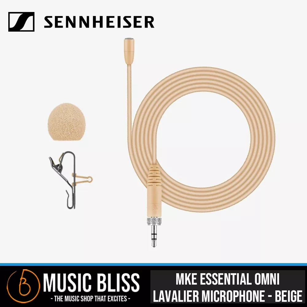 Sennheiser MKE Essential Omni Lavalier Microphone – Beige