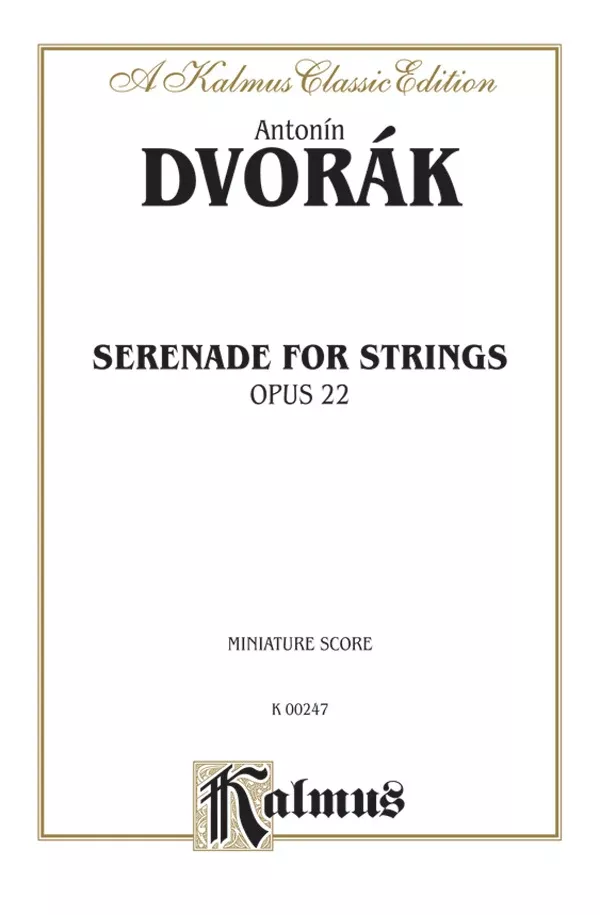 Serenade for Strings, Opus 22: String Orchestra Miniature Score