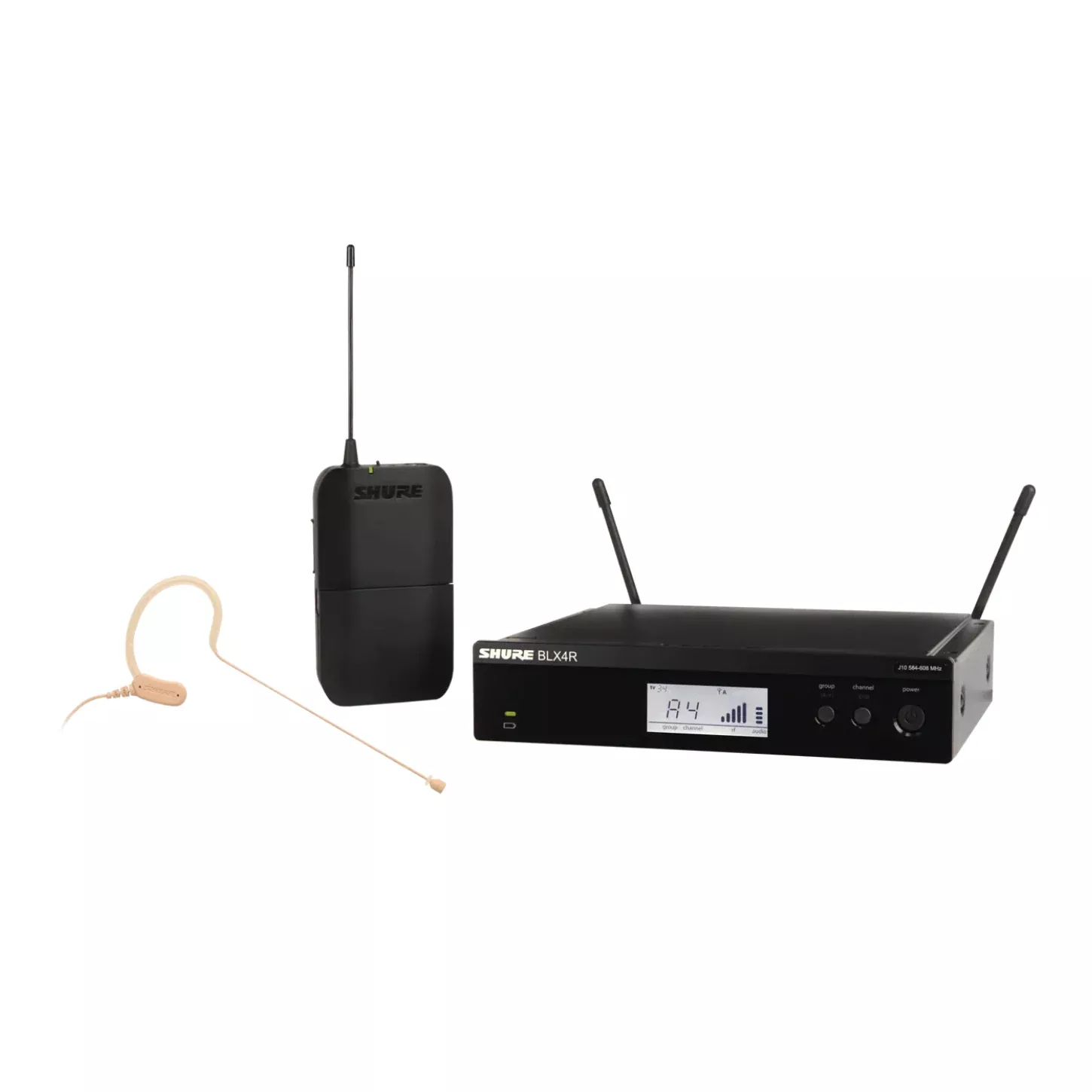 Shure BLX14R/MX53 Rack-mount Wireless Presenter System with MX153 Earset Microphone