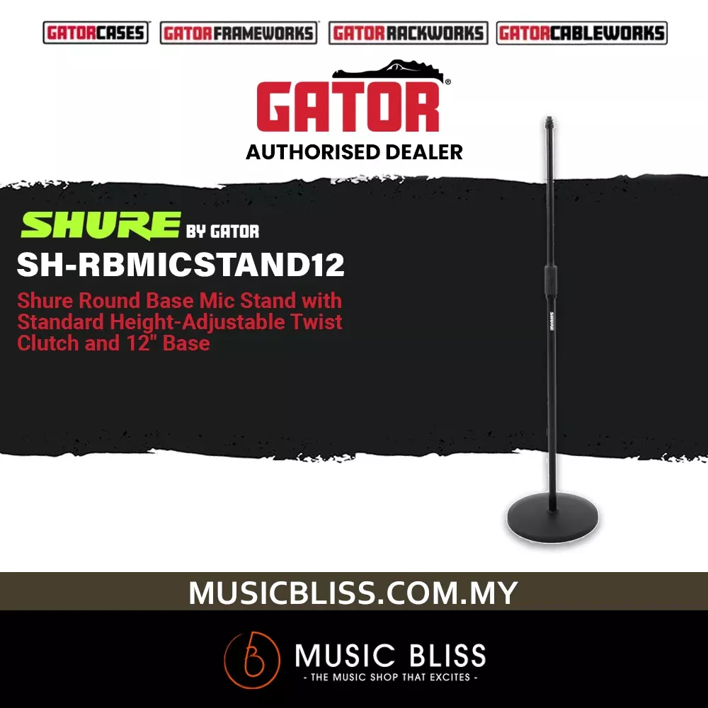 Shure by Gator SH-RBMICSTAND12 12" Round Base Mic Stand