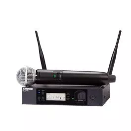 Shure GLXD24R+/BETA58 Digital Rack Mount Handheld Vocal Microphone with BETA58