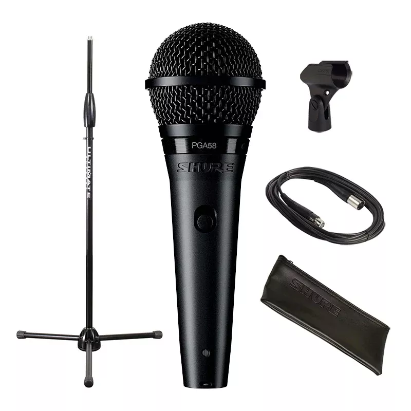 Shure PGA58BTS Vocal Mic Kit with Stand and Cable