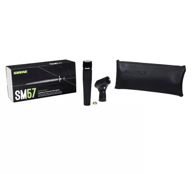 Shure SM57 Dynamic Instrument / Vocal Microphone, With Clip