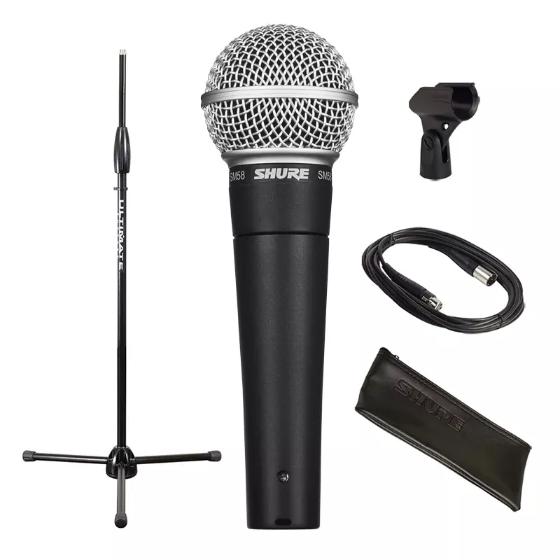 Shure SM58-CN-BTS Stage Performance Microphone Kit with Stand and Cable