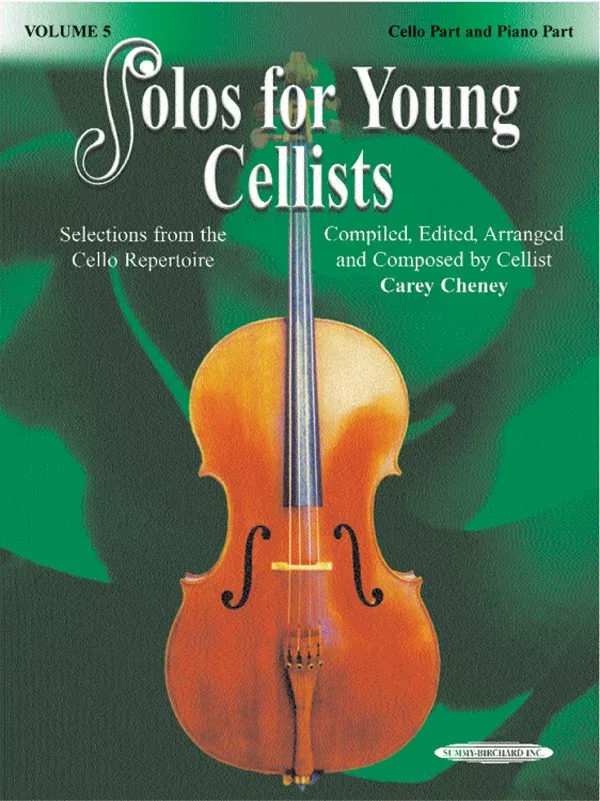 Solos for Young Cellists Cello Part and Piano Acc., Volume 5: Cello Book