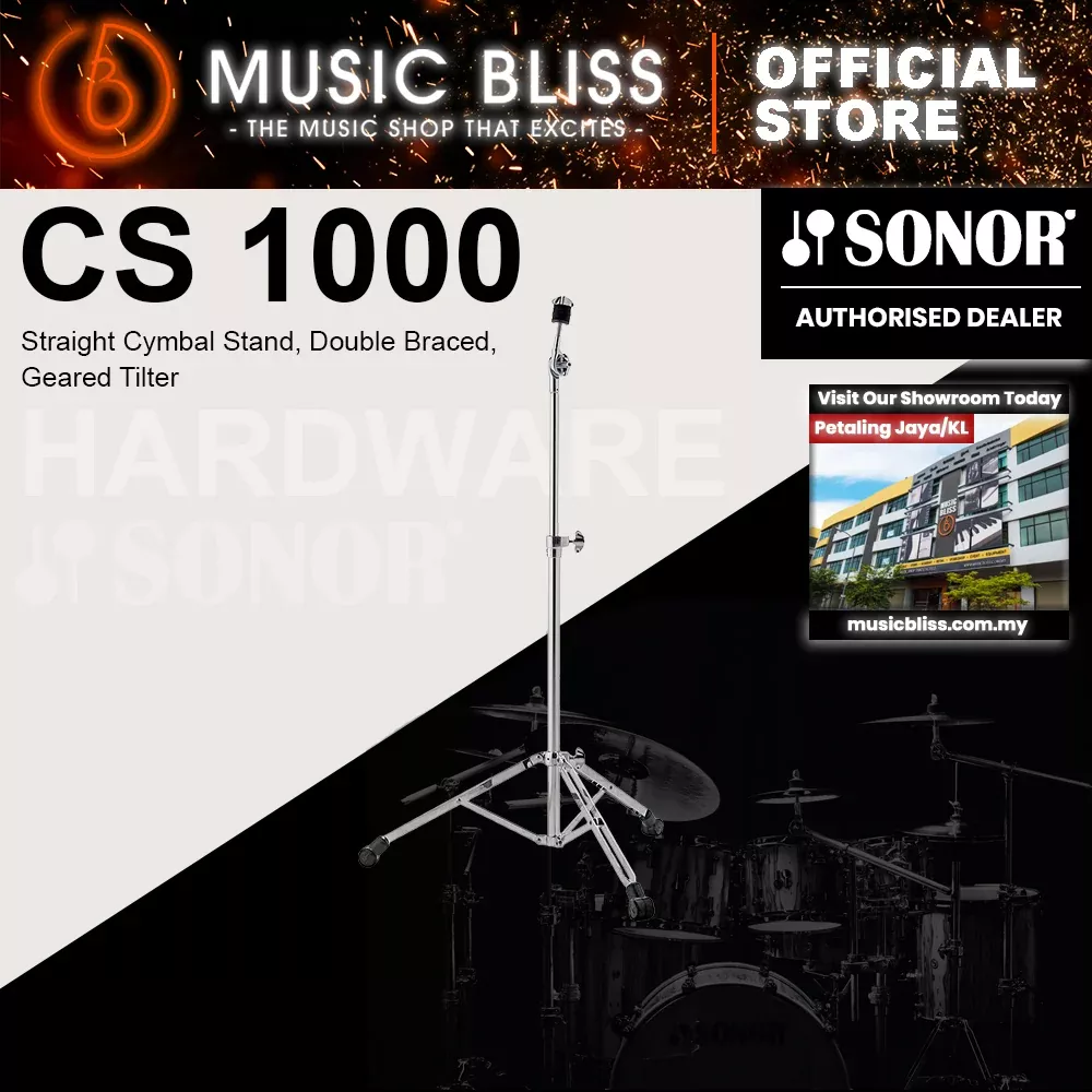 Sonor CS 1000 Straight Cymbal Stand, Double Braced, Geared Tilter