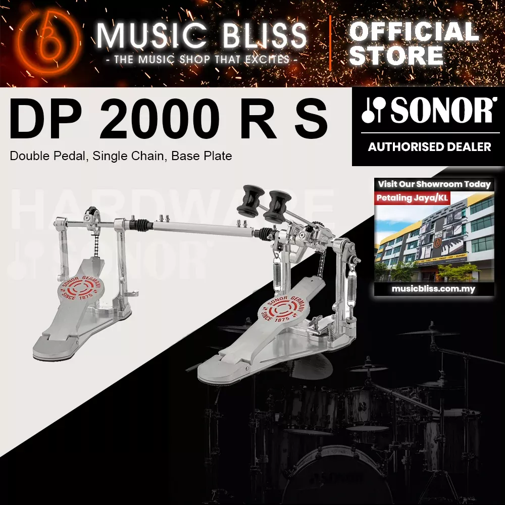 Sonor DP 2000 R S Double Pedal, Single Chain, Base Plate
