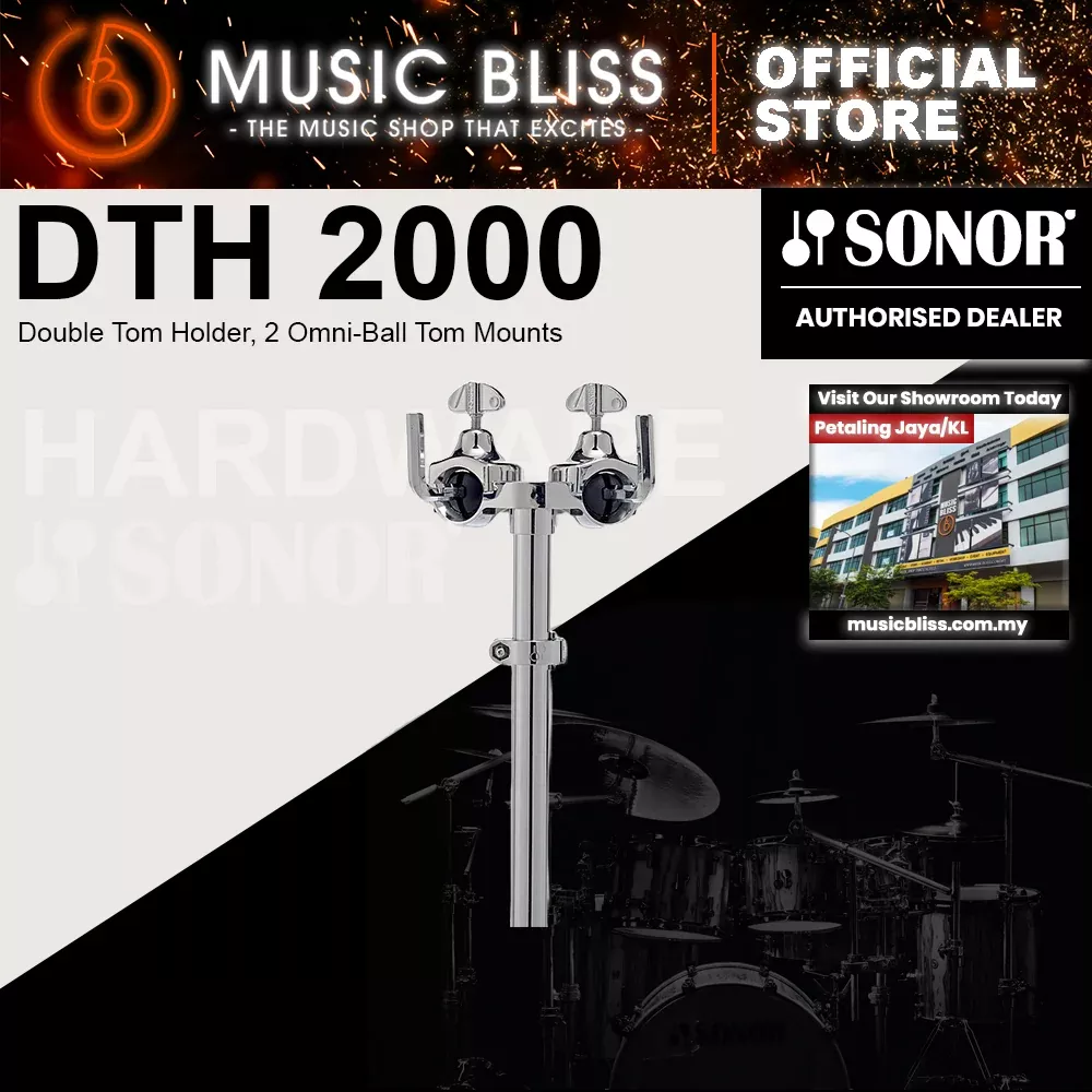 Sonor DTH 2000 Double Tom Holder, 2 Omni-Ball Tom Mounts