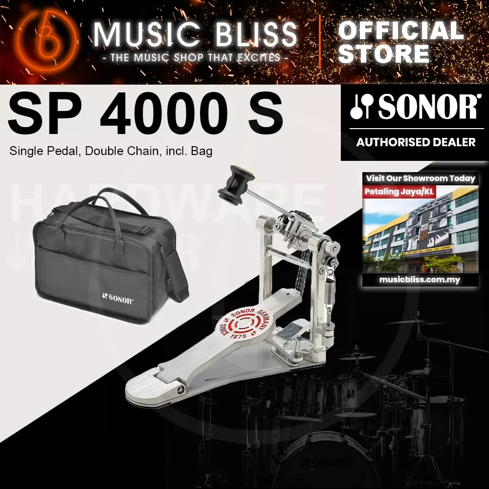 Sonor SP 4000 S Single Pedal, Double Chain with Bag