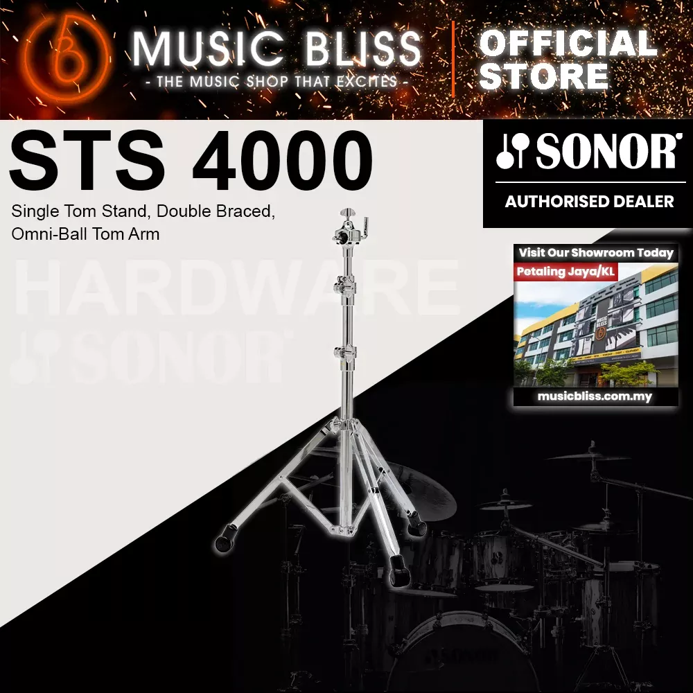 Sonor STS 4000 Single Tom Stand, Double Braced, Omni-Ball Tom Arm