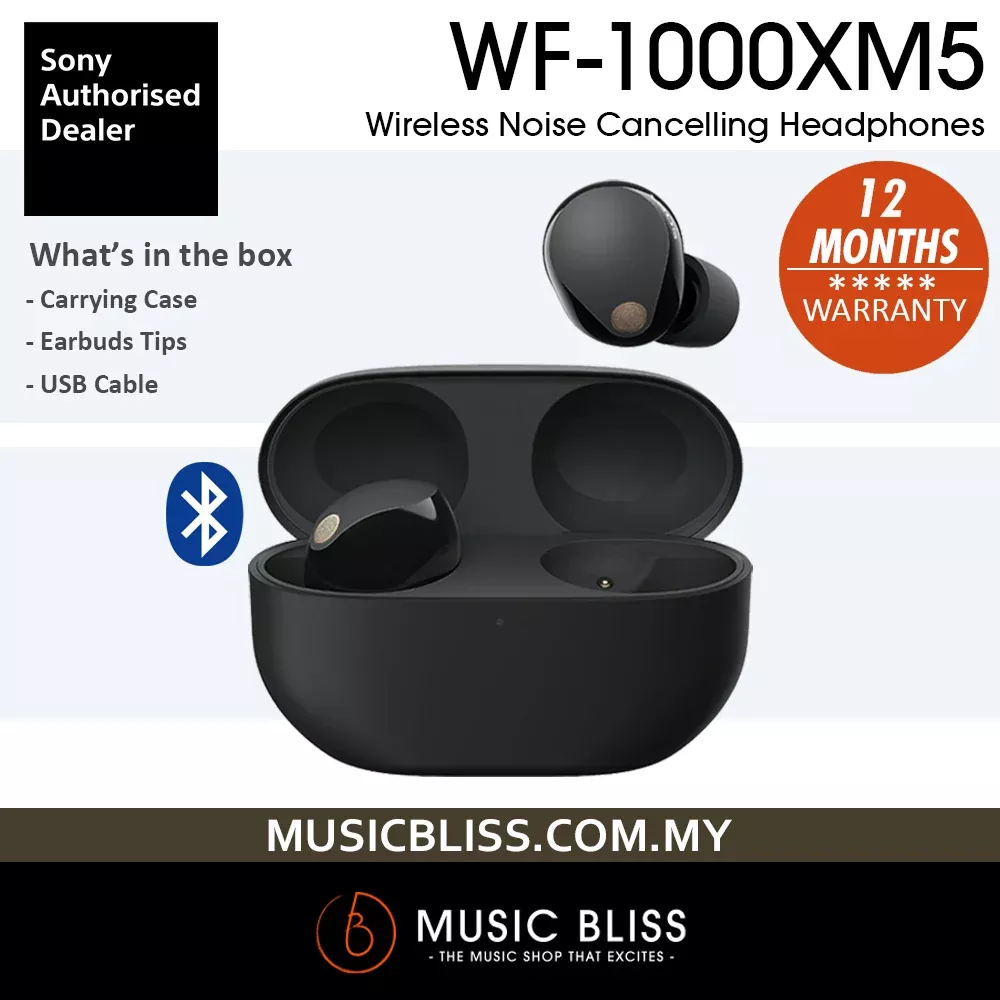 Sony WF-1000XM5 Wireless Noise Cancelling Earbuds – Black