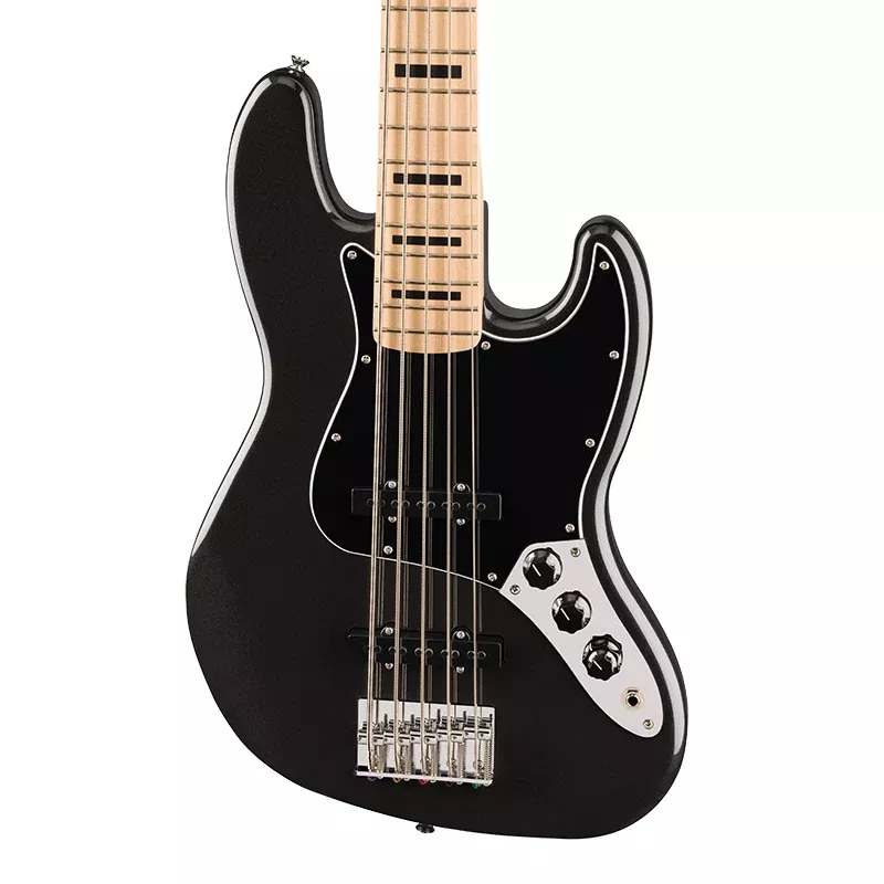 Squier Affinity Series Active Jazz Bass V – Black Metallic with Maple Fingerboard