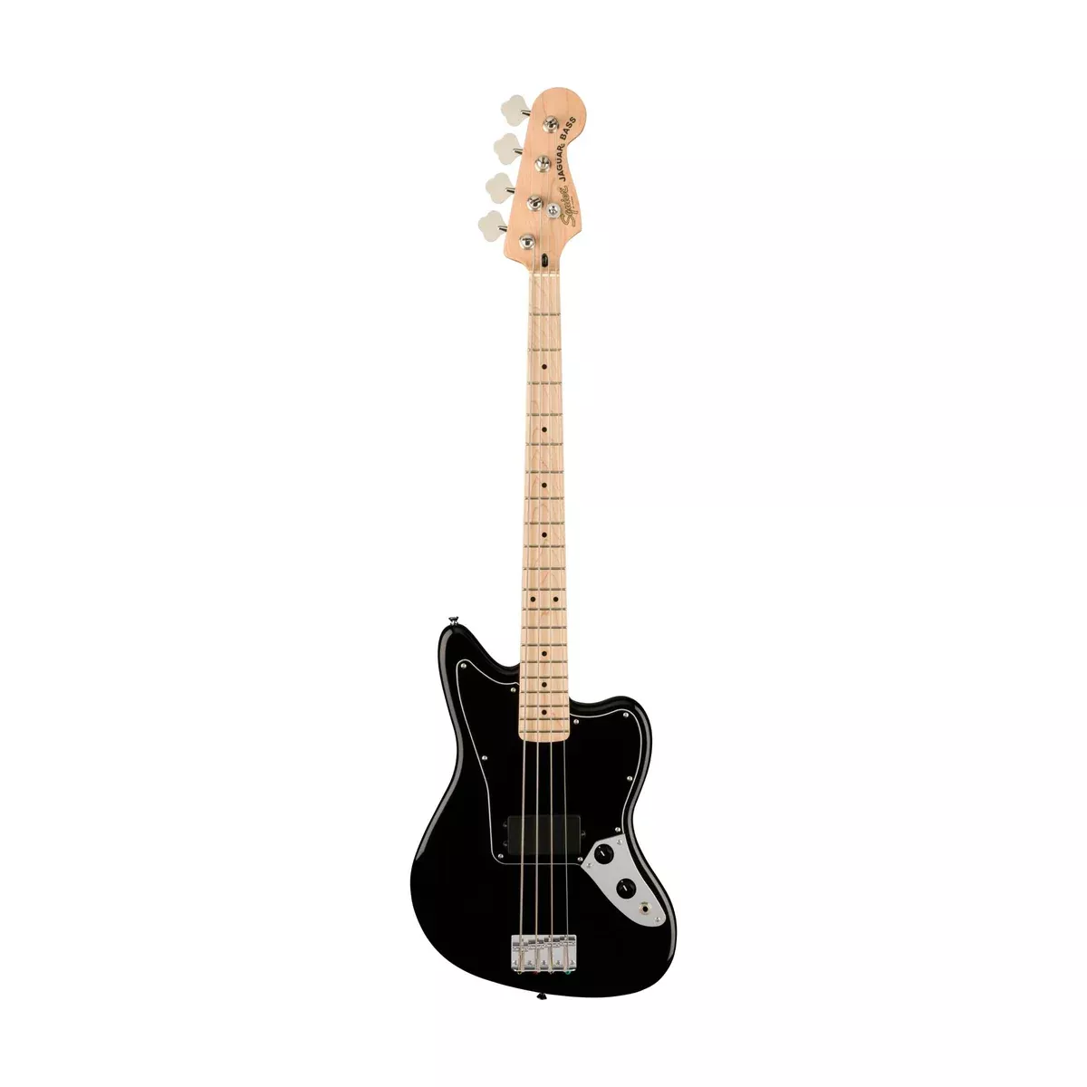 Squier Affinity Series Jag Bass Guitar, Maple FB, Black