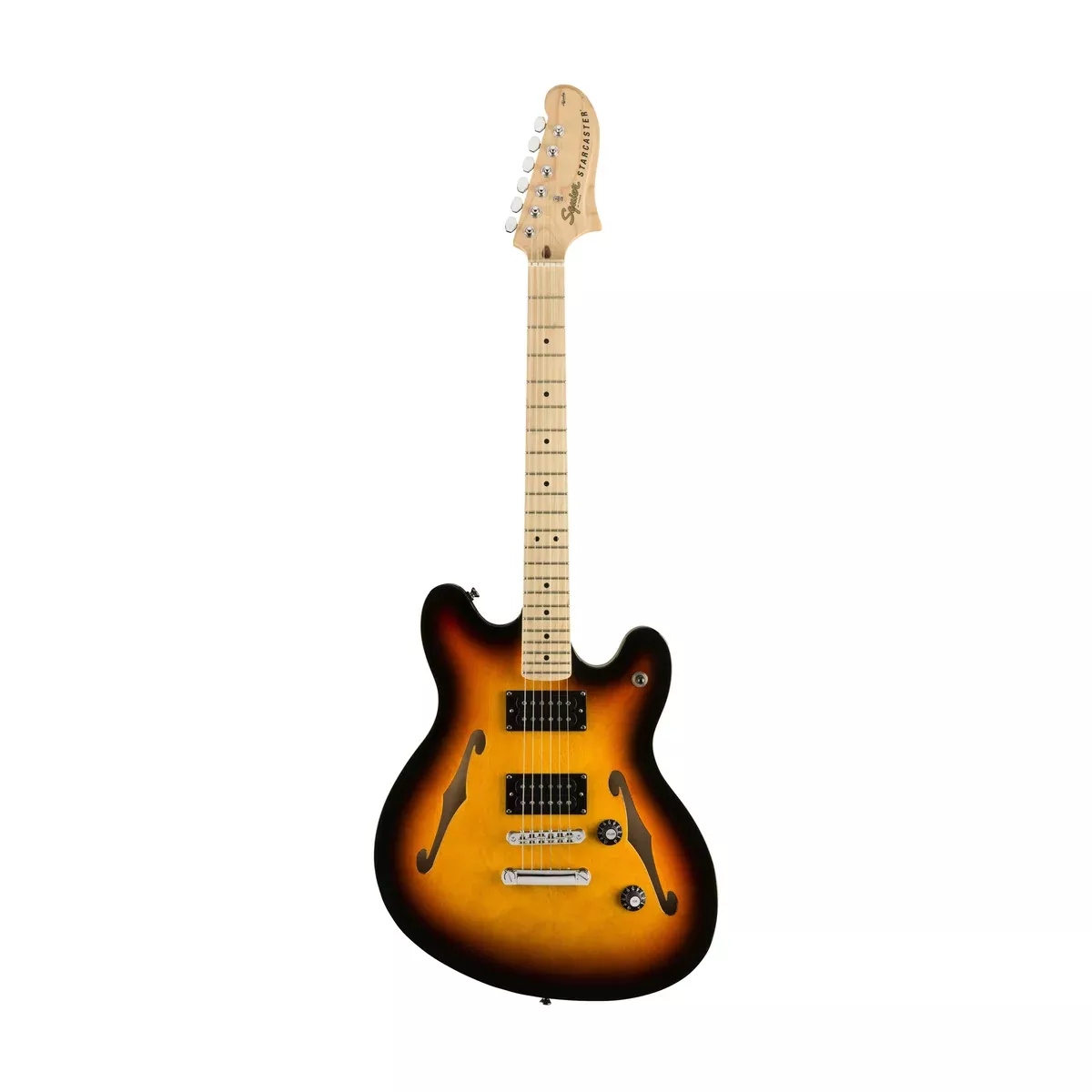 Squier Affinity Series Starcaster Electric Guitar, Maple FB, 3-Tone Sunburst
