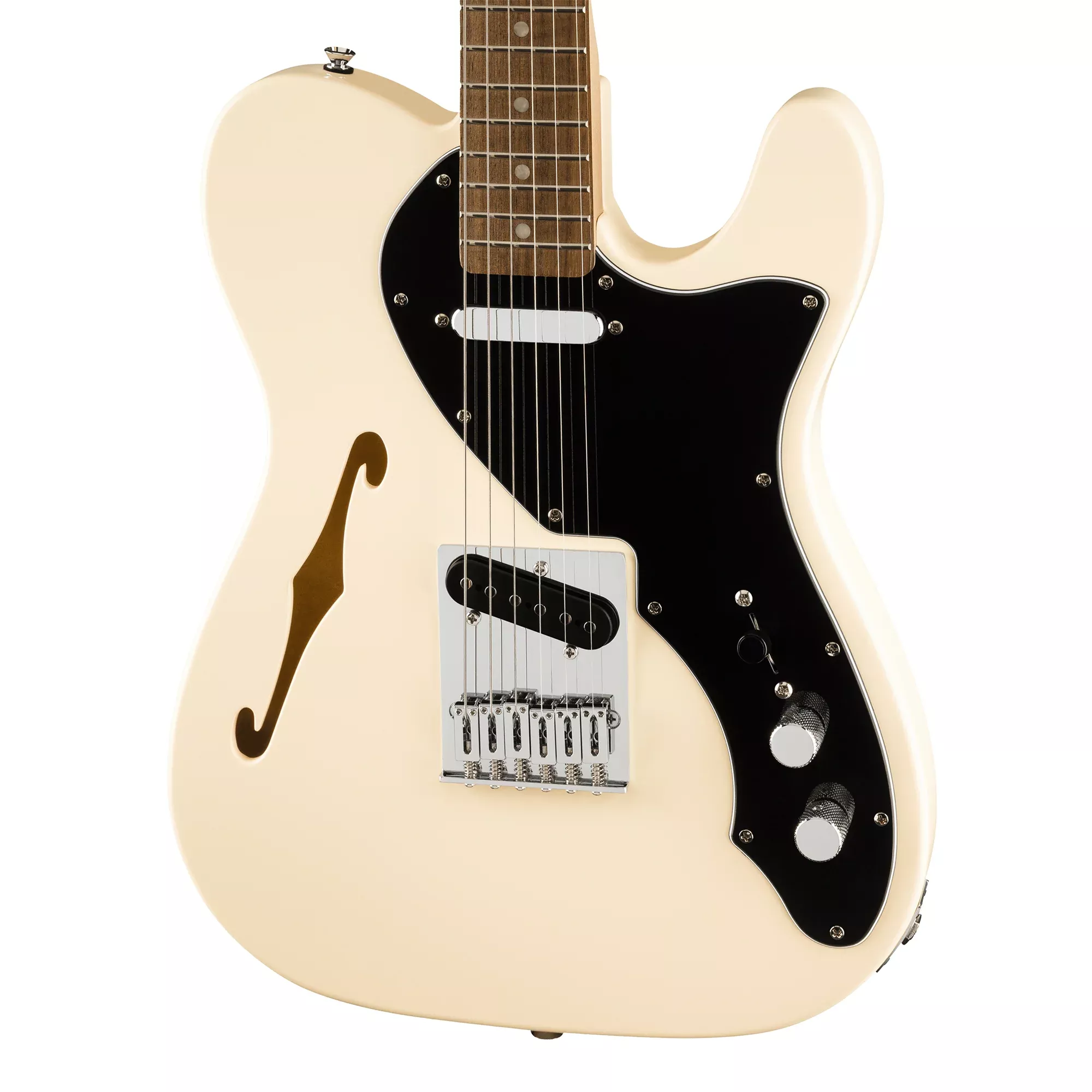 Squier Affinity Series Telecaster Thinline - Olympic White with Laurel Fingerboard
