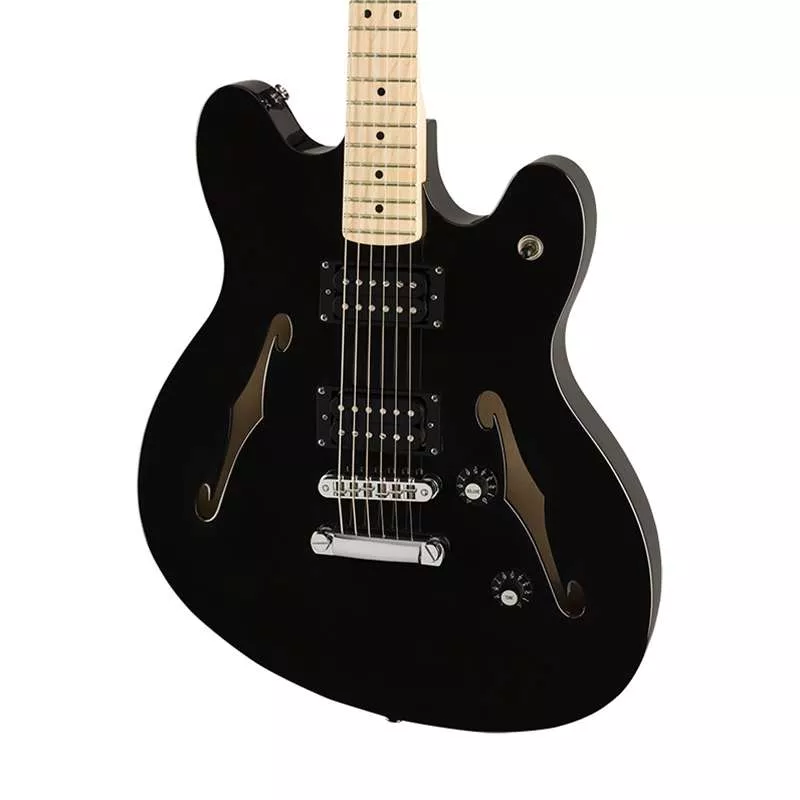 Squier Affinity Starcaster – Black with Maple Fingerboard
