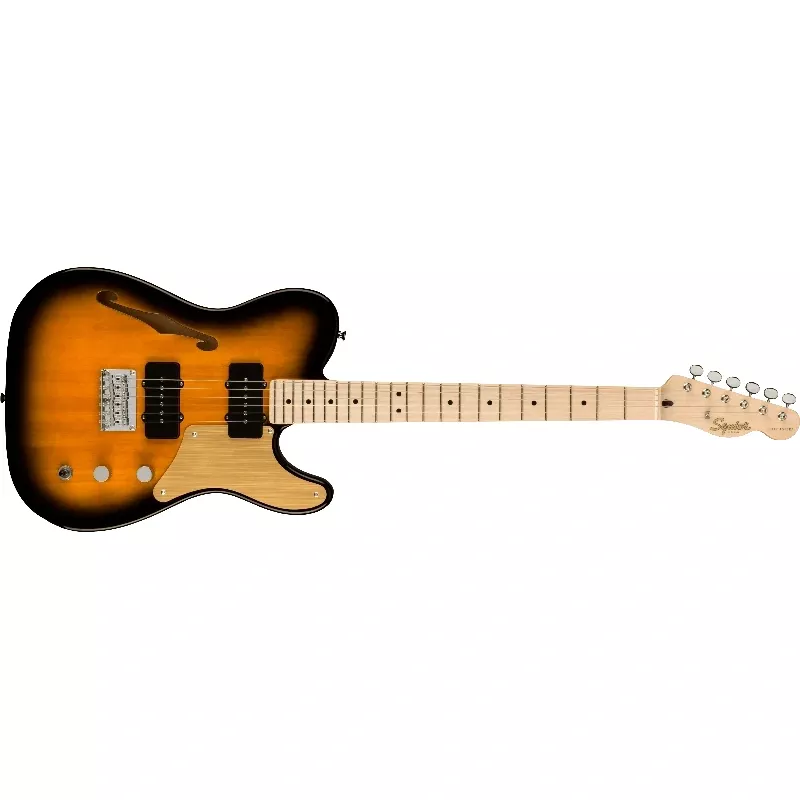 SQUIERParanormal Cabronita Telecaster Thinline Maple Fingerboard Gold Anodized Pickguard, 2-Color Sunburst F-0377020503