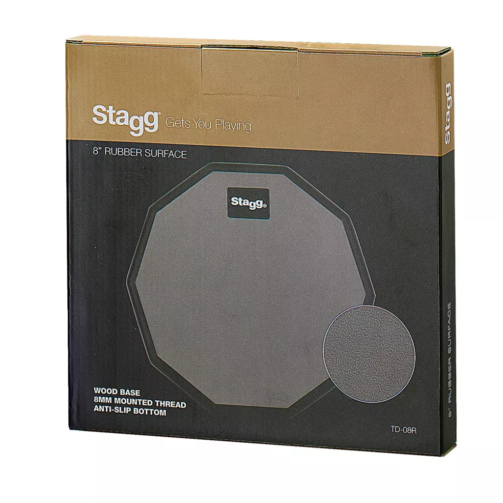 Stagg 8″ PRACTICE PAD, 10-SIDED TYPE