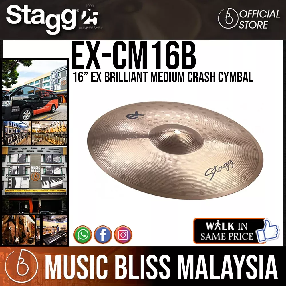 Stagg EX-CM16B 16” EX Brilliant Medium Crash Cymbal