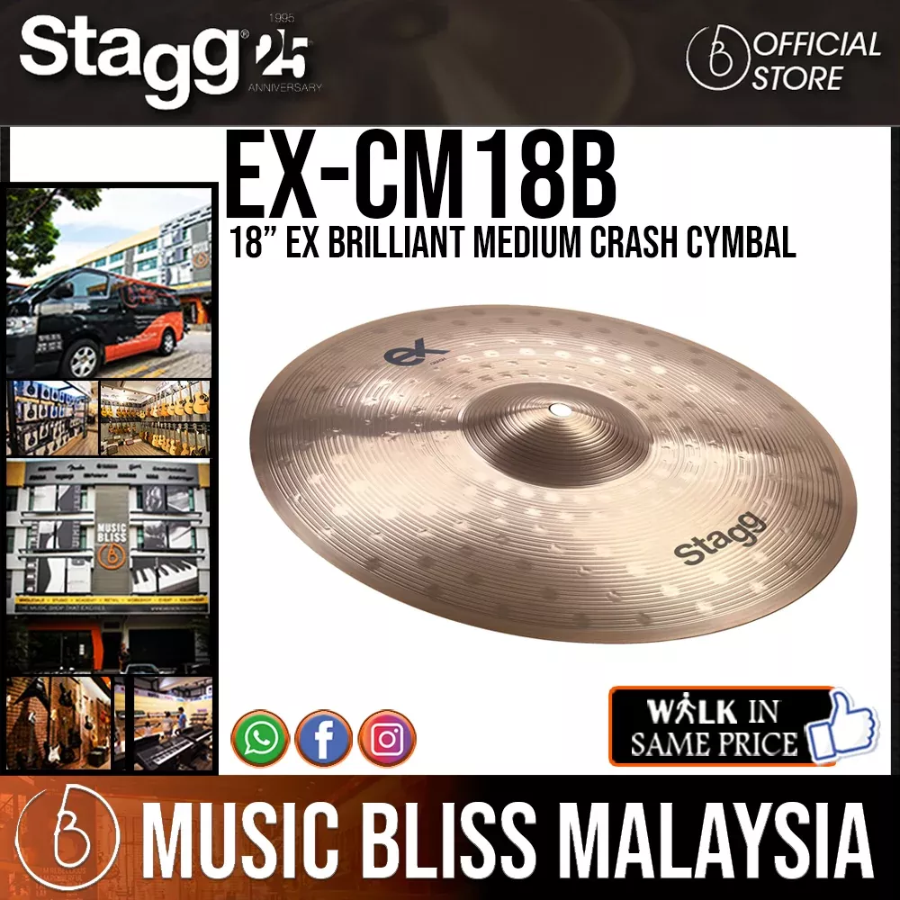 Stagg EX-CM18B 18” EX Brilliant Medium Crash Cymbal